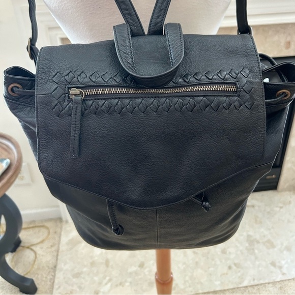 $248 Day & Mood Black Leather Backpack main image 13